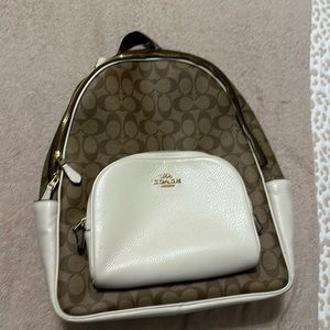 Coach Large Court Backpack In Signature Canvas